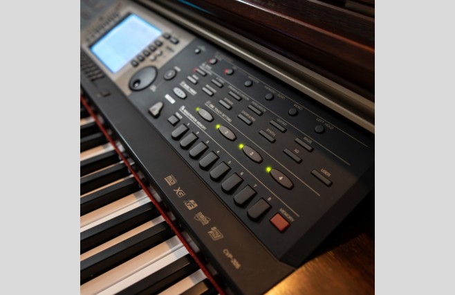 Used Yamaha CVP205 Satin Mahogany Digital Piano Complete Package (SN:601161) - Image 12